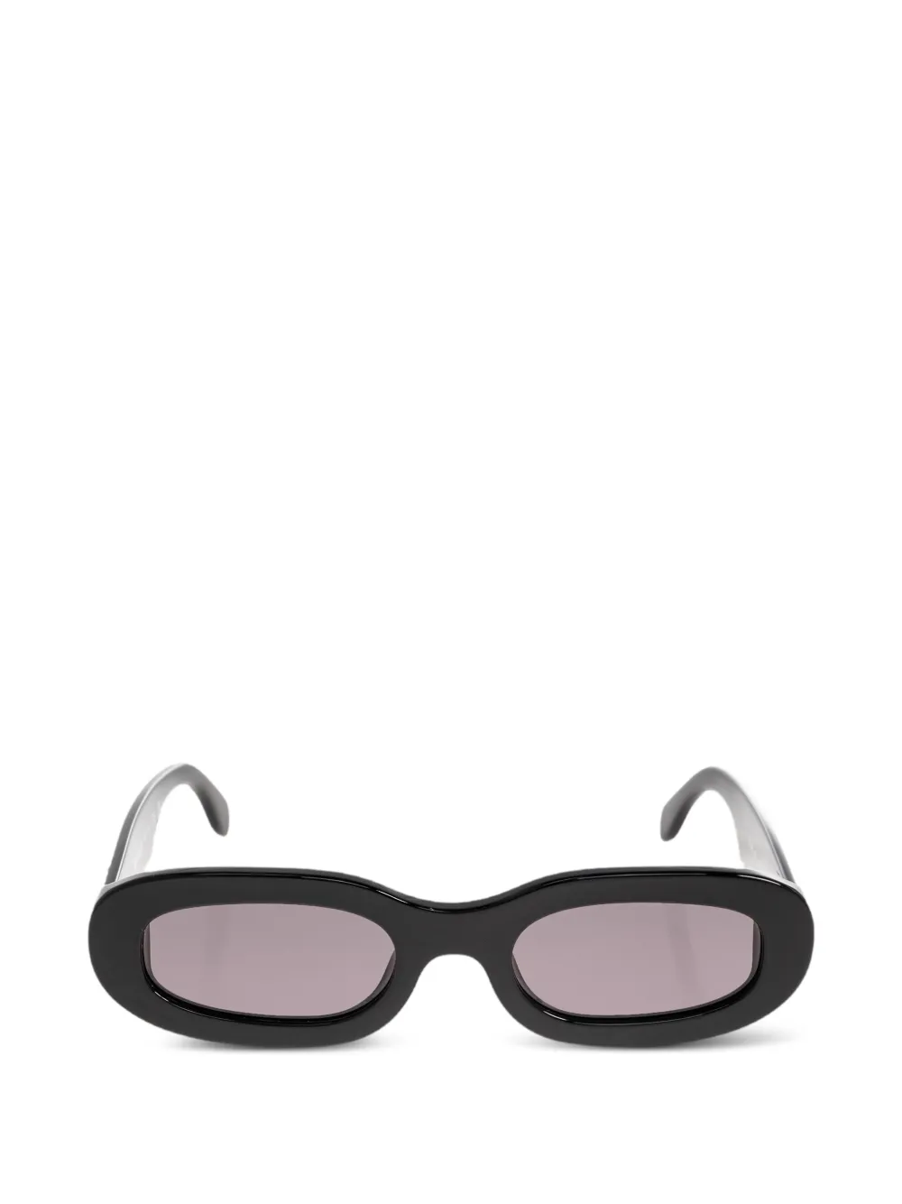 Palm Angels Eyewear logo-plaque oval-frame sunglasses - Nero