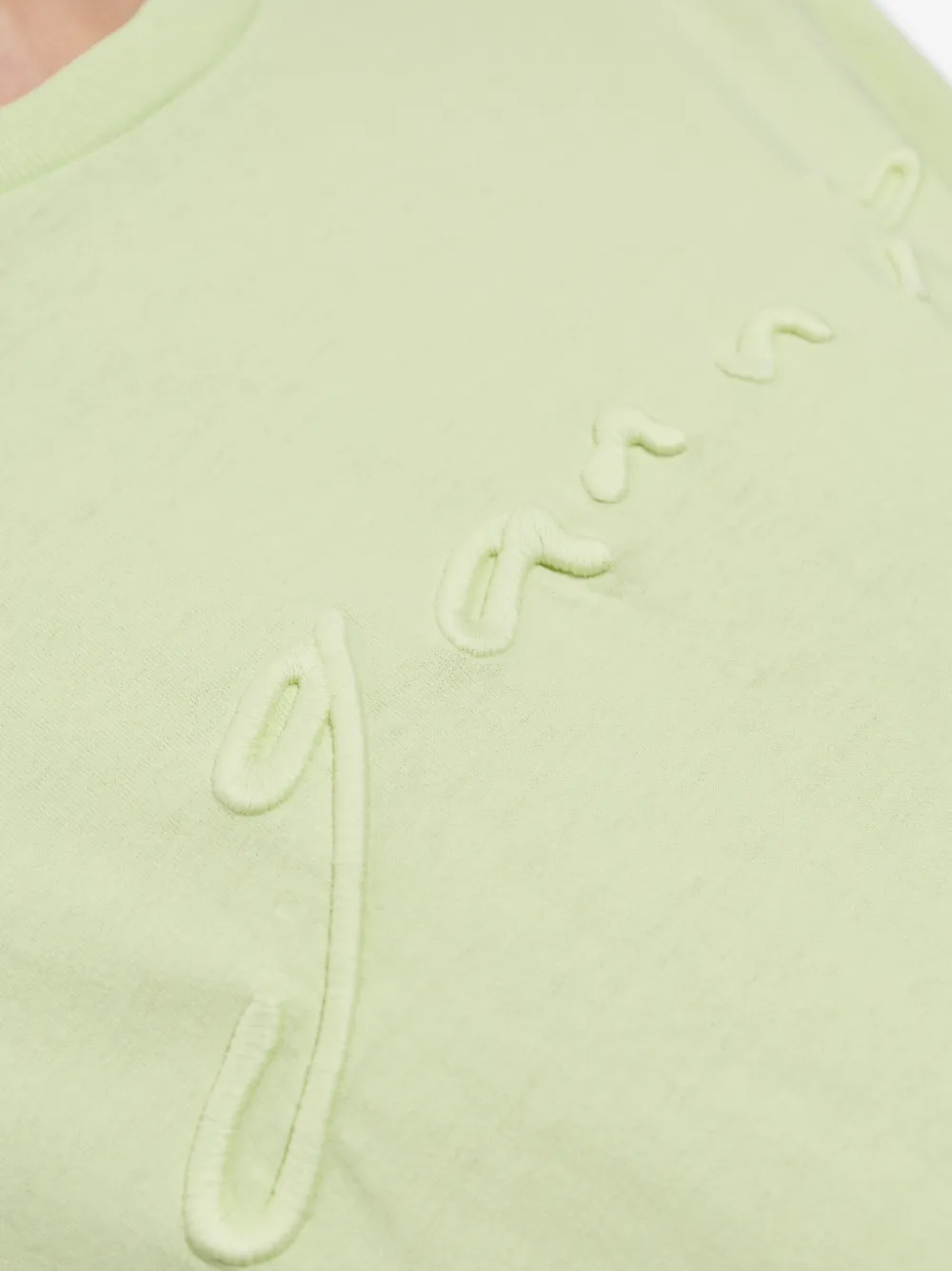 GANNI T-shirt met geborduurd logo Groen