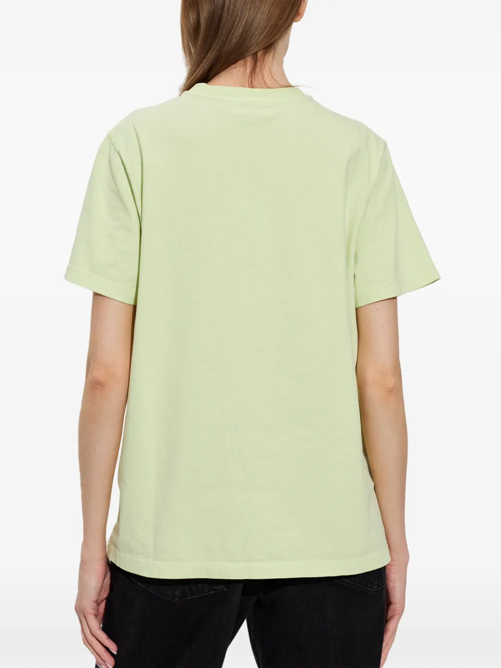 GANNI T-shirt met geborduurd logo Groen