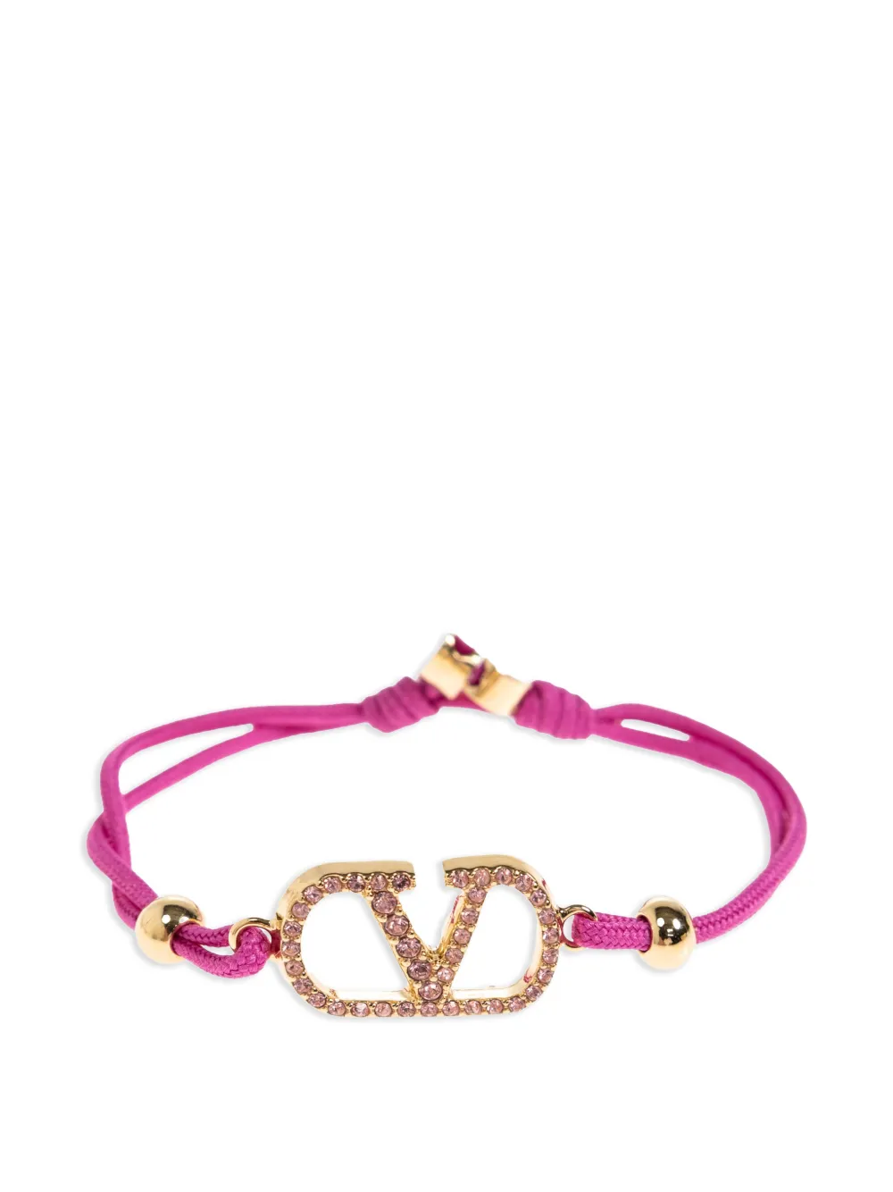 Valentino Garavani VLogo Signature crystal-embellished bracelet - Oro