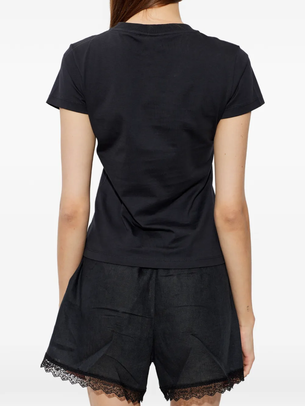 GANNI T-shirt met tekst Zwart