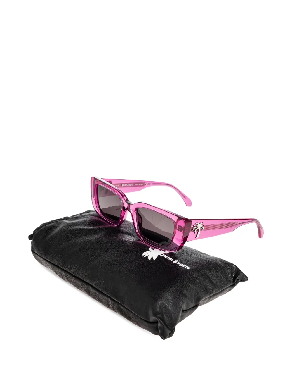 Palm Angels Eyewear Zonnebril met rechthoekig montuur Roze