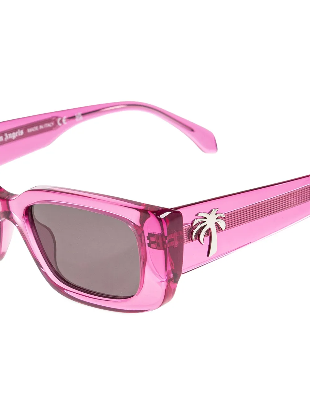 Palm Angels Eyewear Zonnebril met rechthoekig montuur Roze