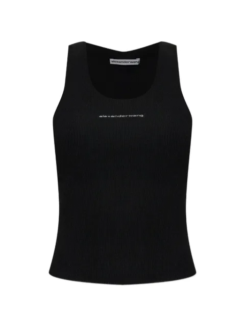 Alexander Wang camiseta canalé con logo estampado