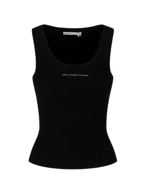 Alexander Wang jacquard logo racer tank top