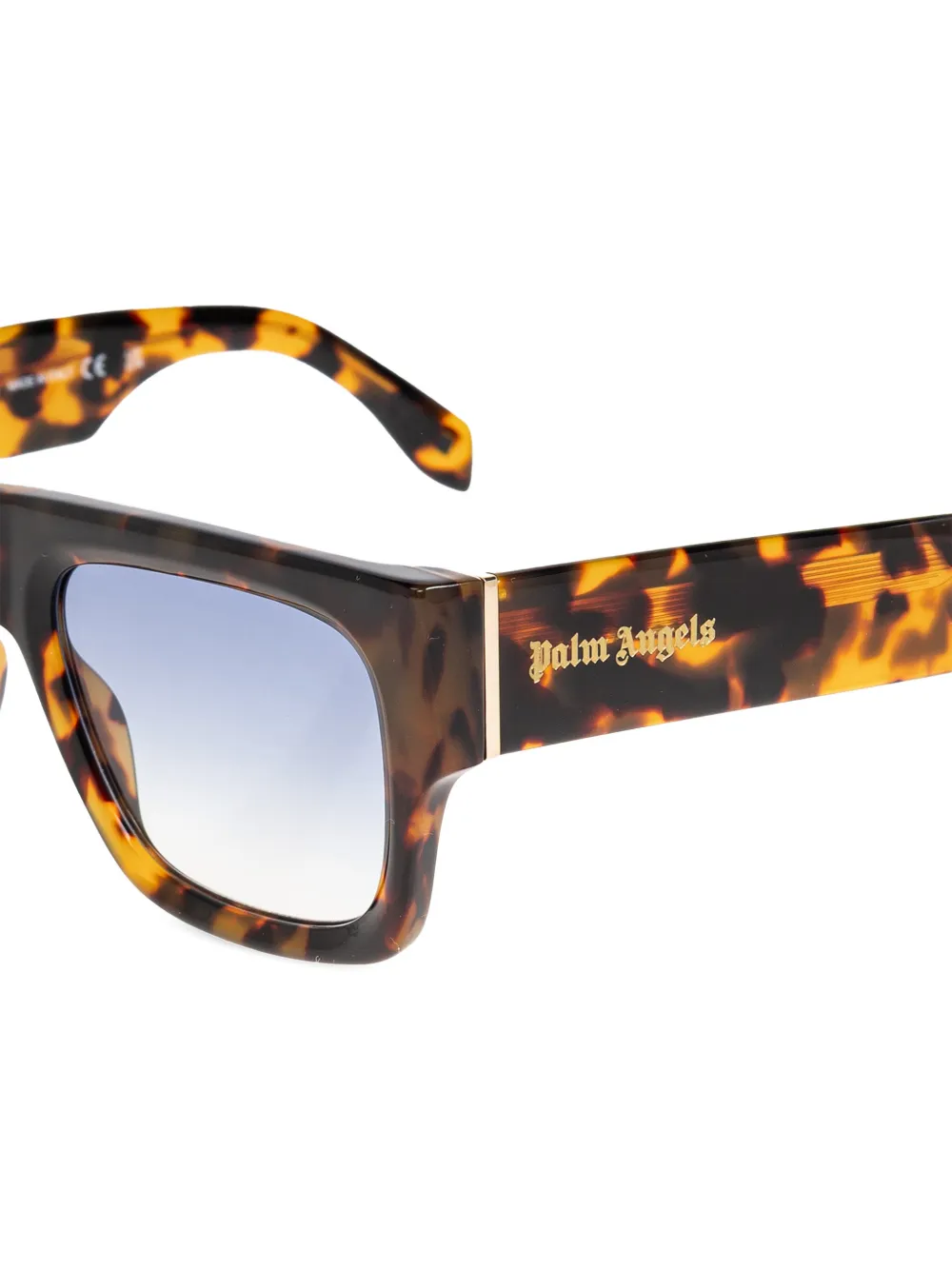 Palm Angels Eyewear Zonnebril met vierkant montuur Bruin