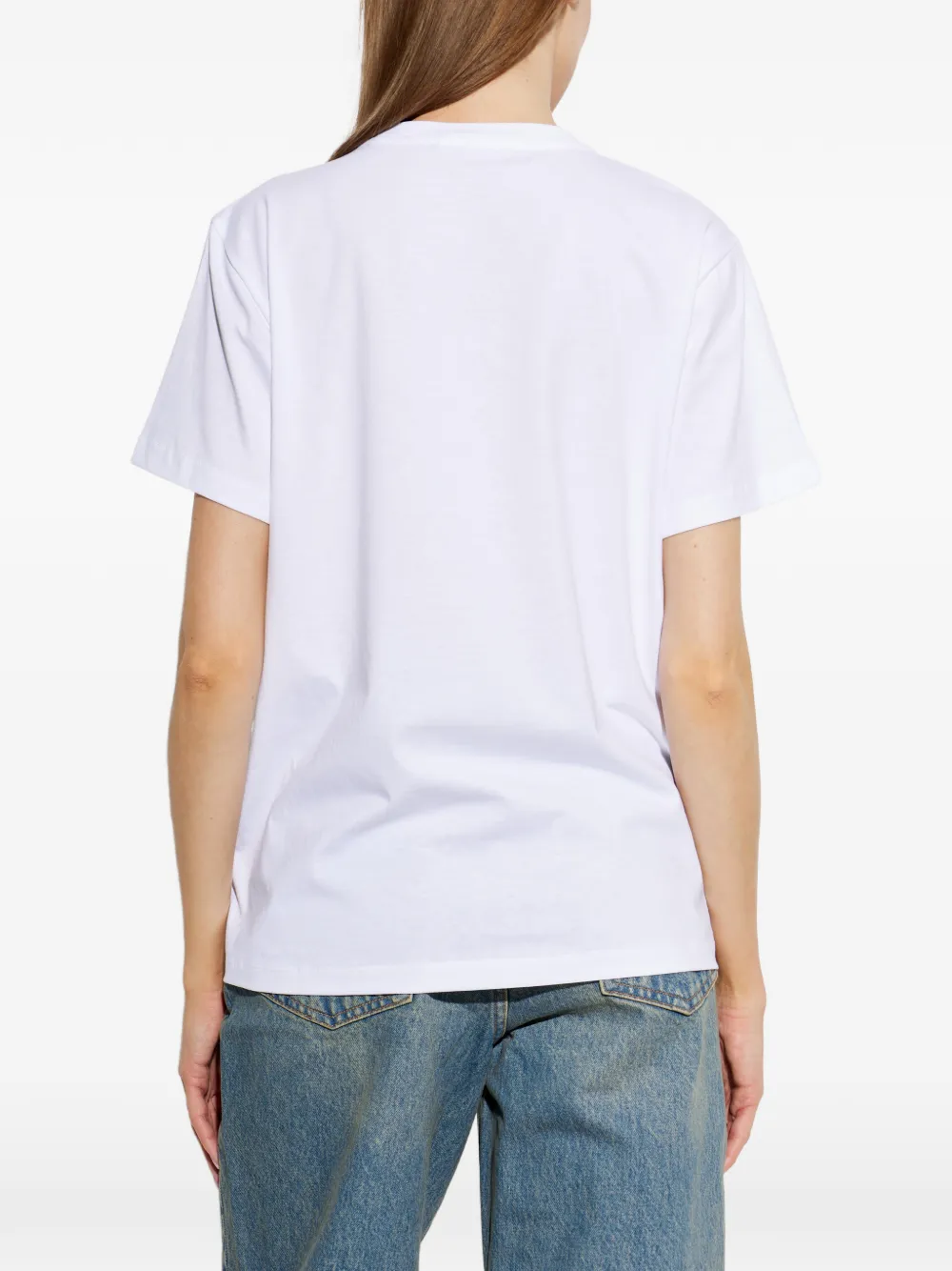 GANNI T-shirt met grafische print Wit