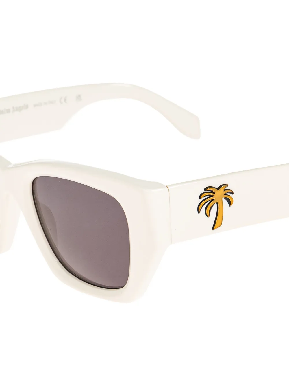 Palm Angels Eyewear Zonnebril met vierkant montuur Beige