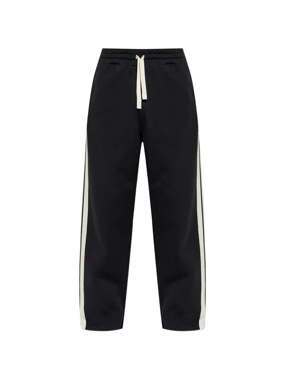 Palm Angels side-stripe logo-print wide-leg cotton track pants - Nero
