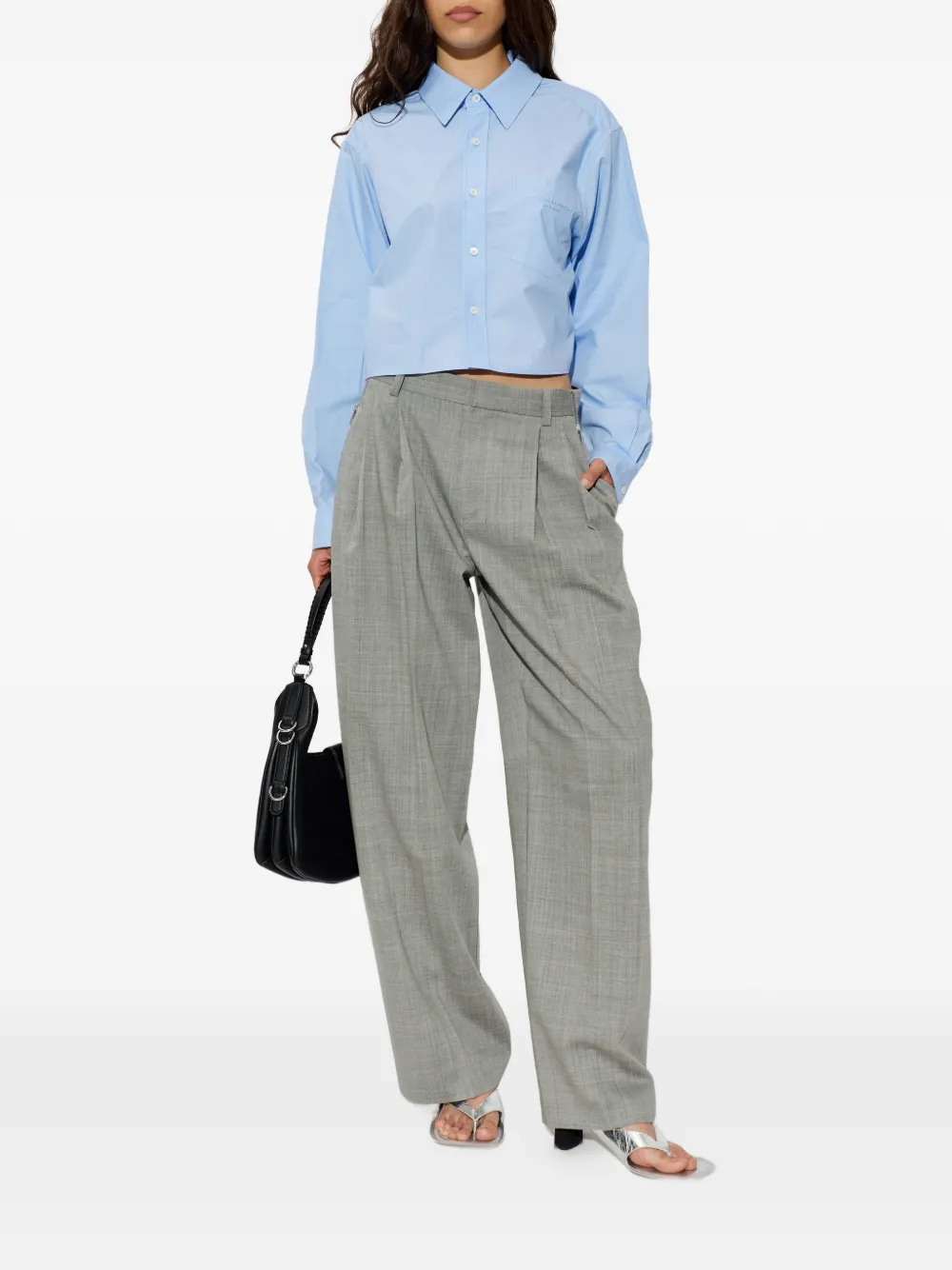 Alexander Wang Wollen plooibroek Grijs
