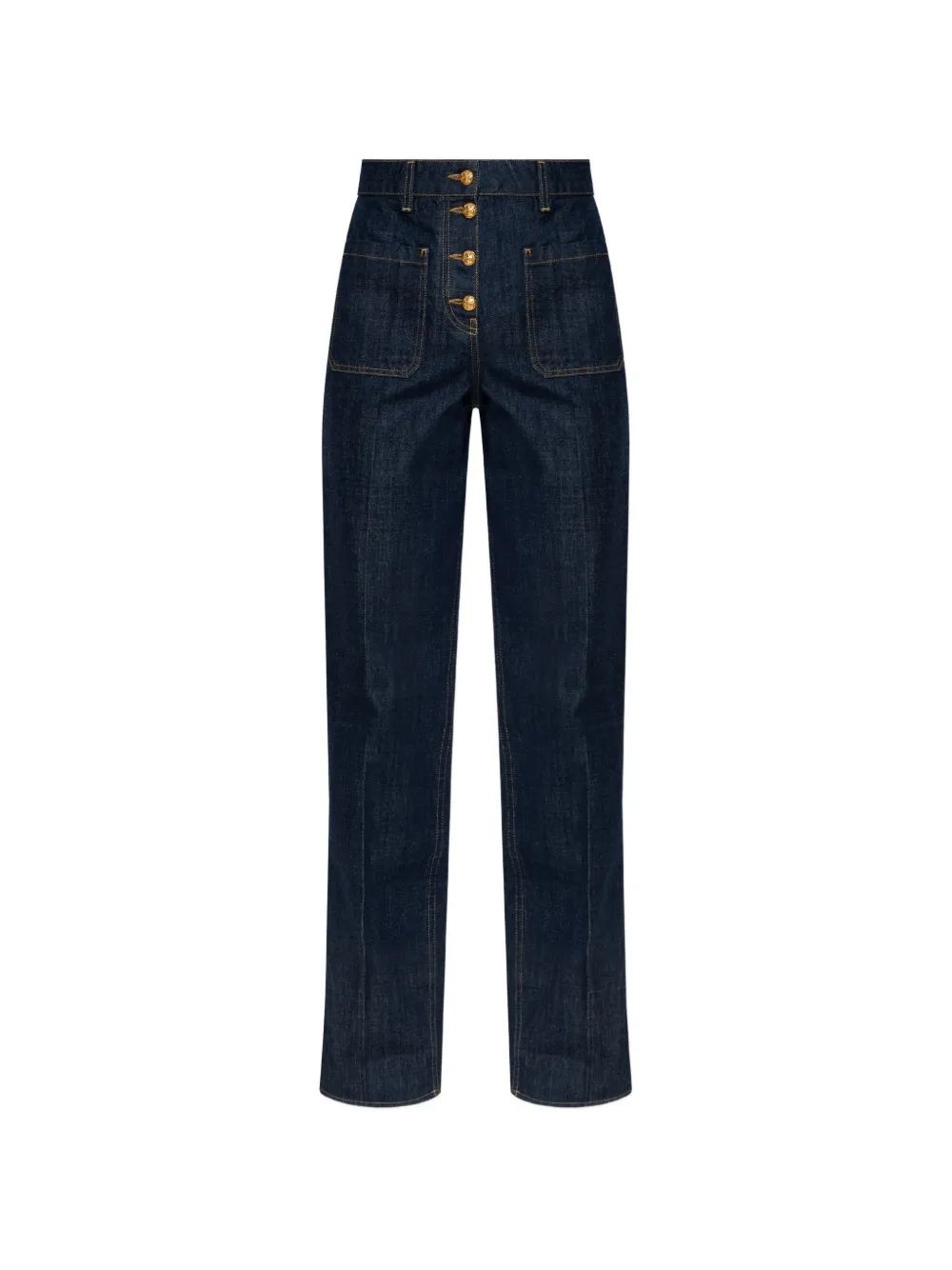 Valentino Garavani button-embellished straight-leg jeans - Blu