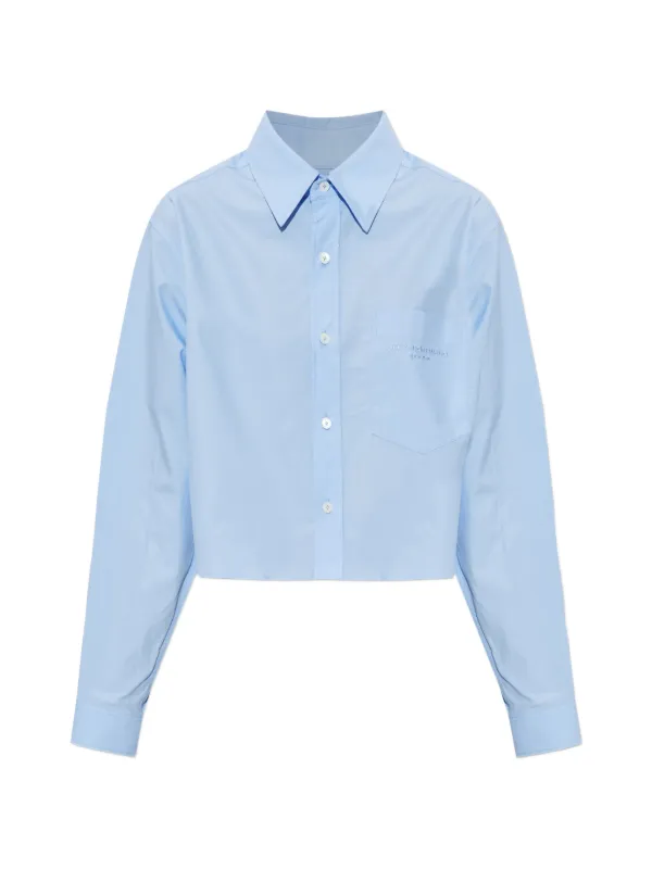 Alexander Wang クロップド シャツ | ブルー | FARFETCH JP