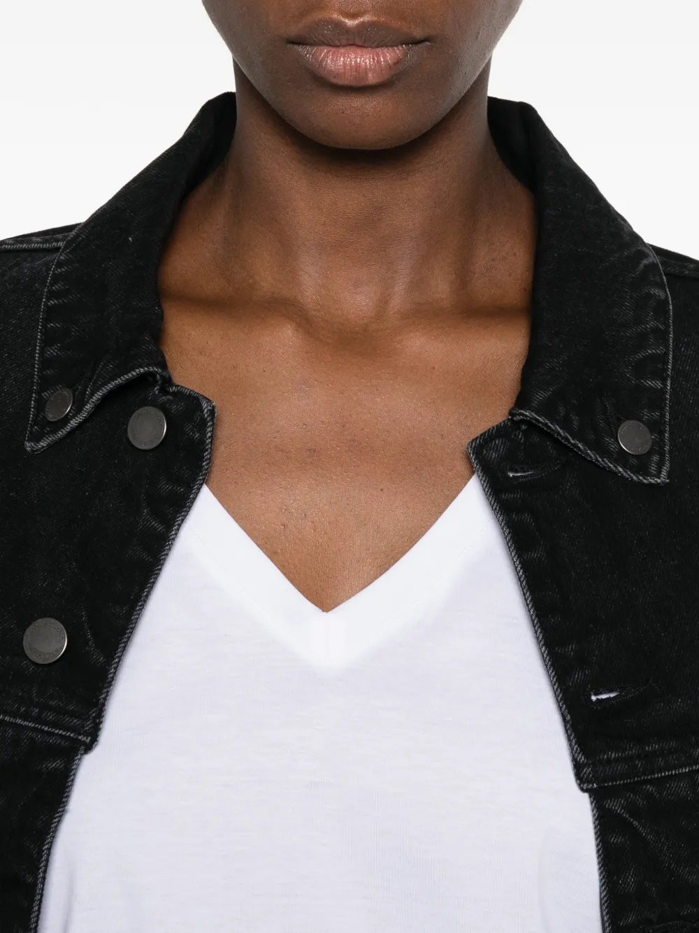 Mazzarelli Calliope T-shirt met V-hals Wit