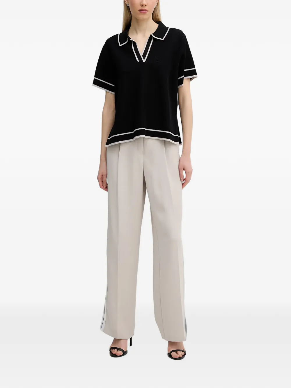 Marc Aurel Trainingsbroek met zijstreep Beige