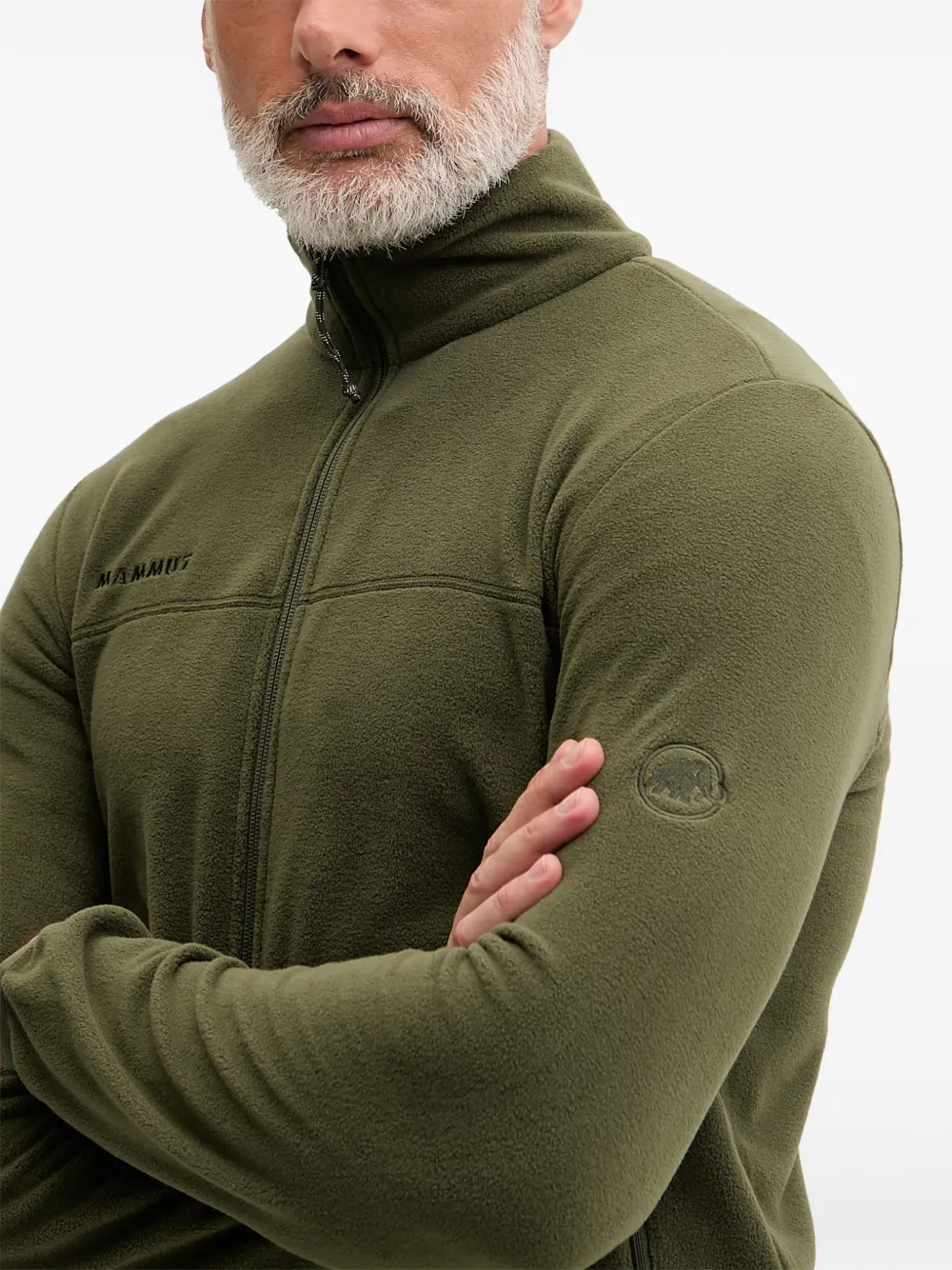 Mammut Innominata Light ML jack met geborduurd logo en rits Groen