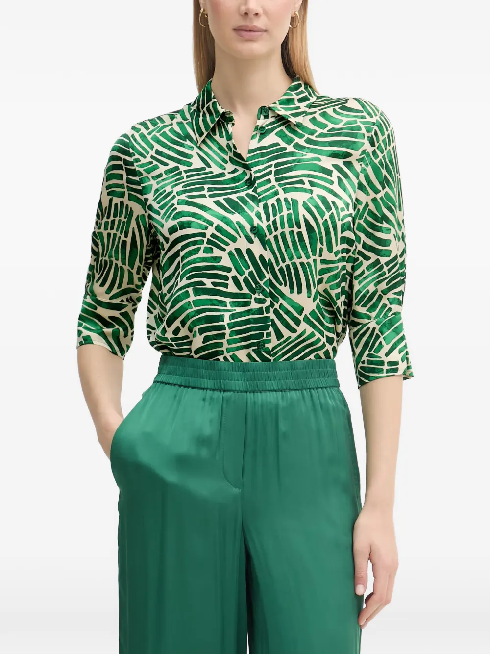 Marc Aurel abstract-print button-up shirt