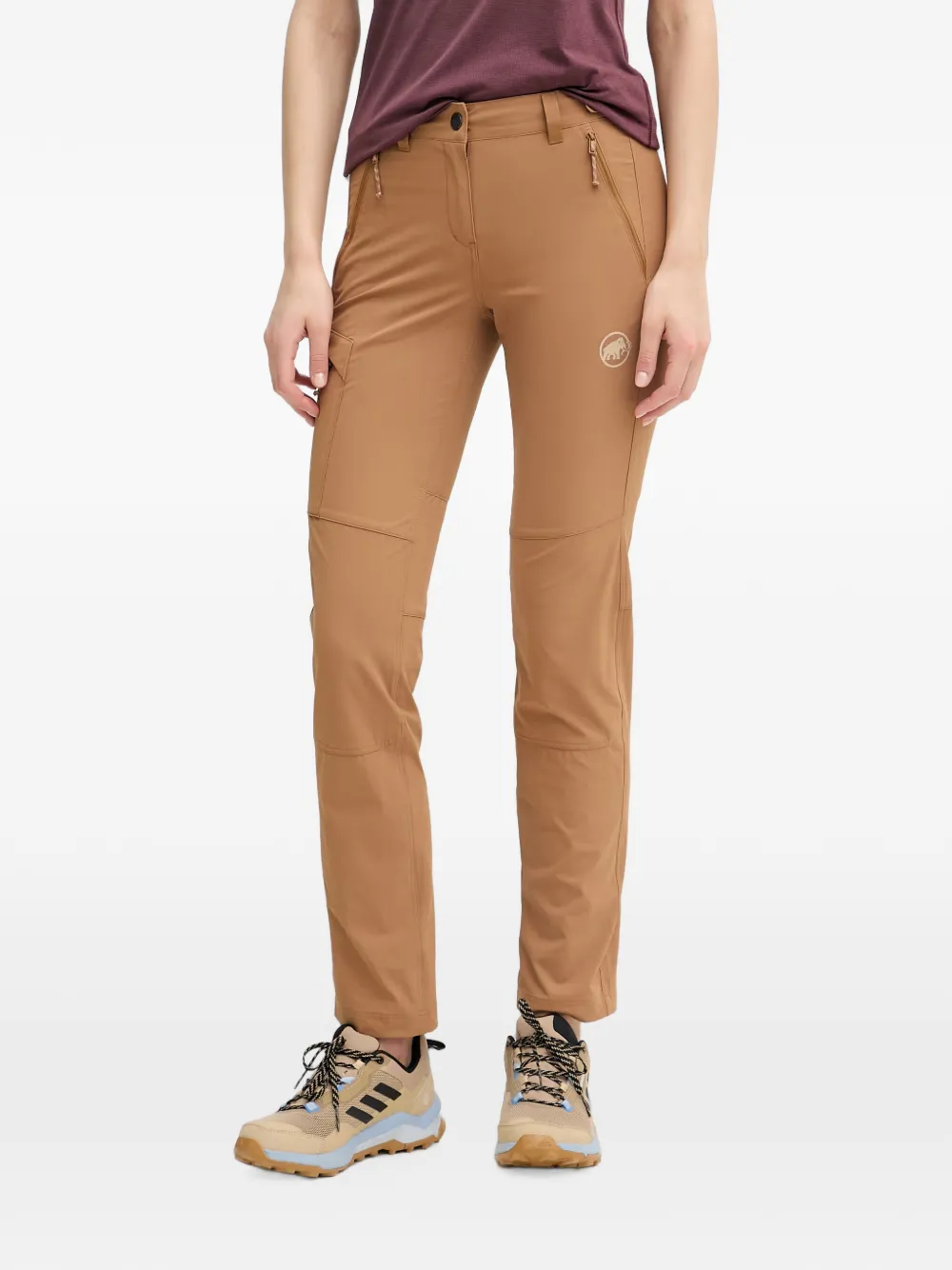 Mammut Runbold IV logo-print panelled trousers - Marrone