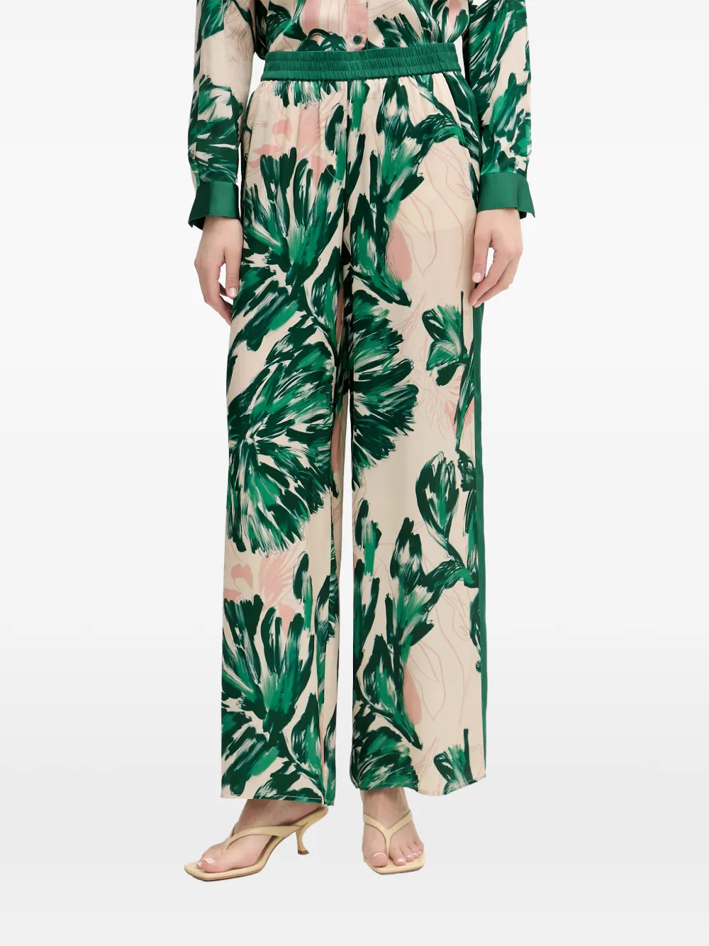 Marc Aurel floral-print trousers