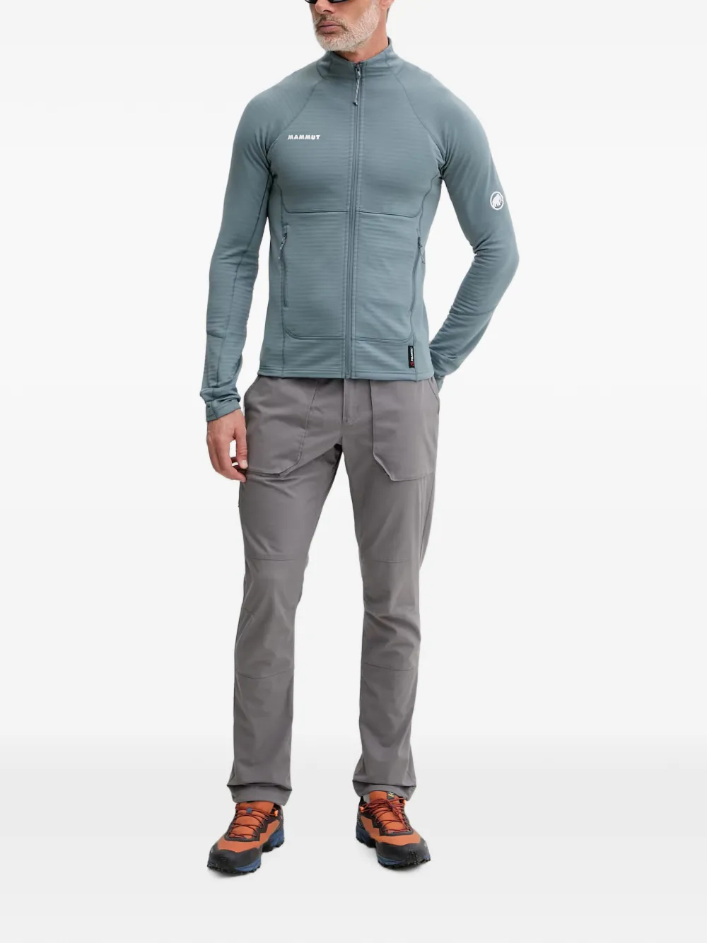 Mammut Taiss ML sweater met logo-print en rits Blauw