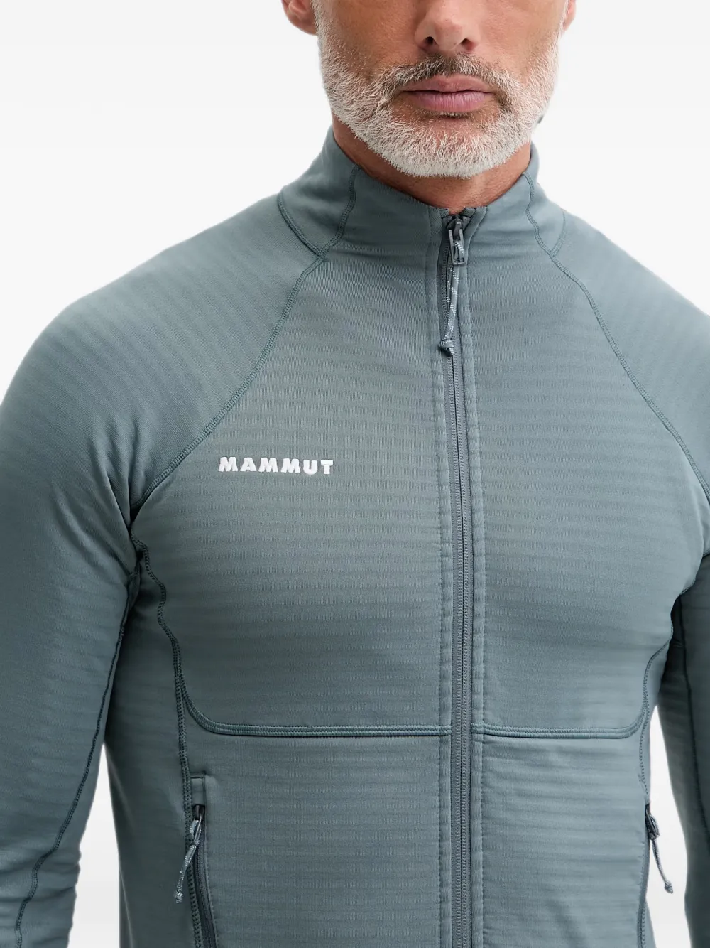 Mammut Taiss ML sweater met logo-print en rits Blauw
