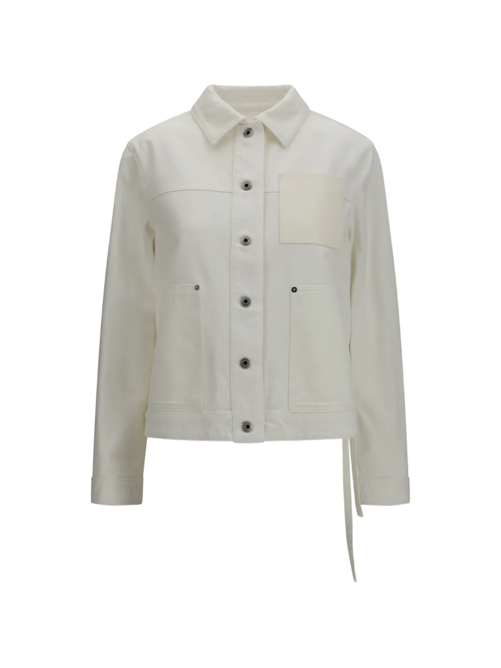 LOEWE Anagram-debossed denim jacket - Bianco