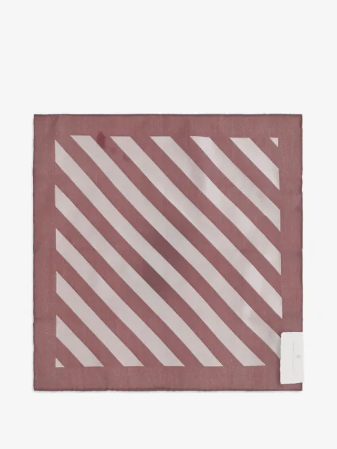 Brunello Cucinelli diagonal-stripe silk pocket square