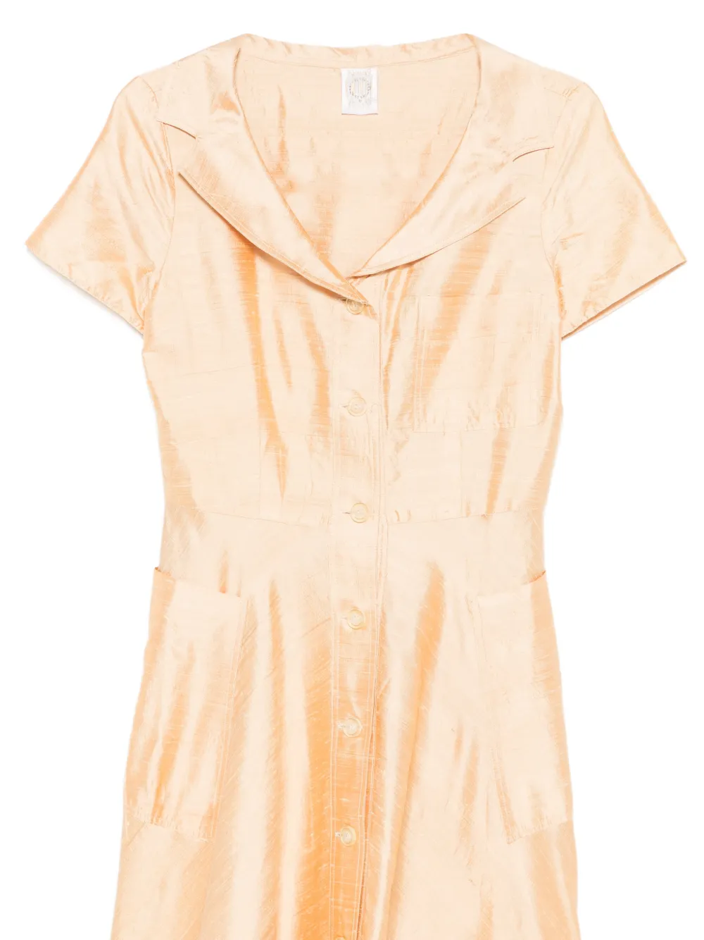  Gianfranco Ferré Pre-owned Vestido Midi Con Botones 1990 - Naranja 