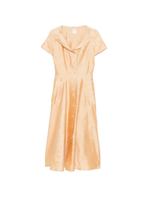 Gianfranco Ferré Pre-Owned 1990s button-up short-sleeve midi dress