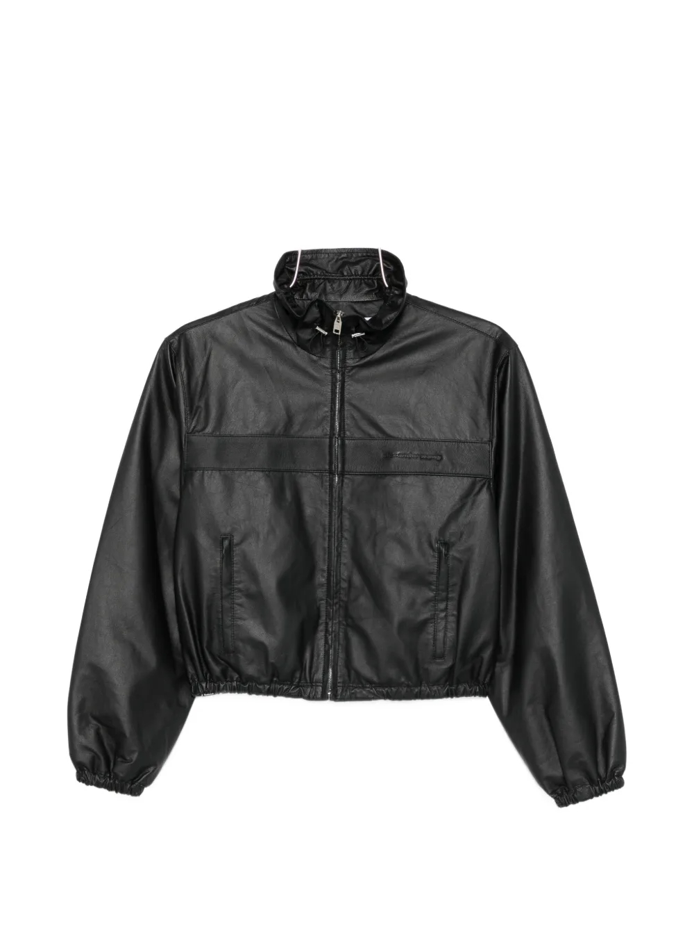 Alexander Wang zip-up leather jacket - Schwarz