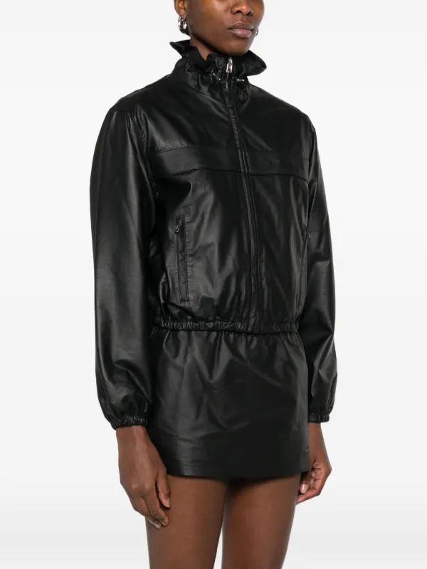 Alexander Wang zip-up Leather Jacket | Black | FARFETCH JO