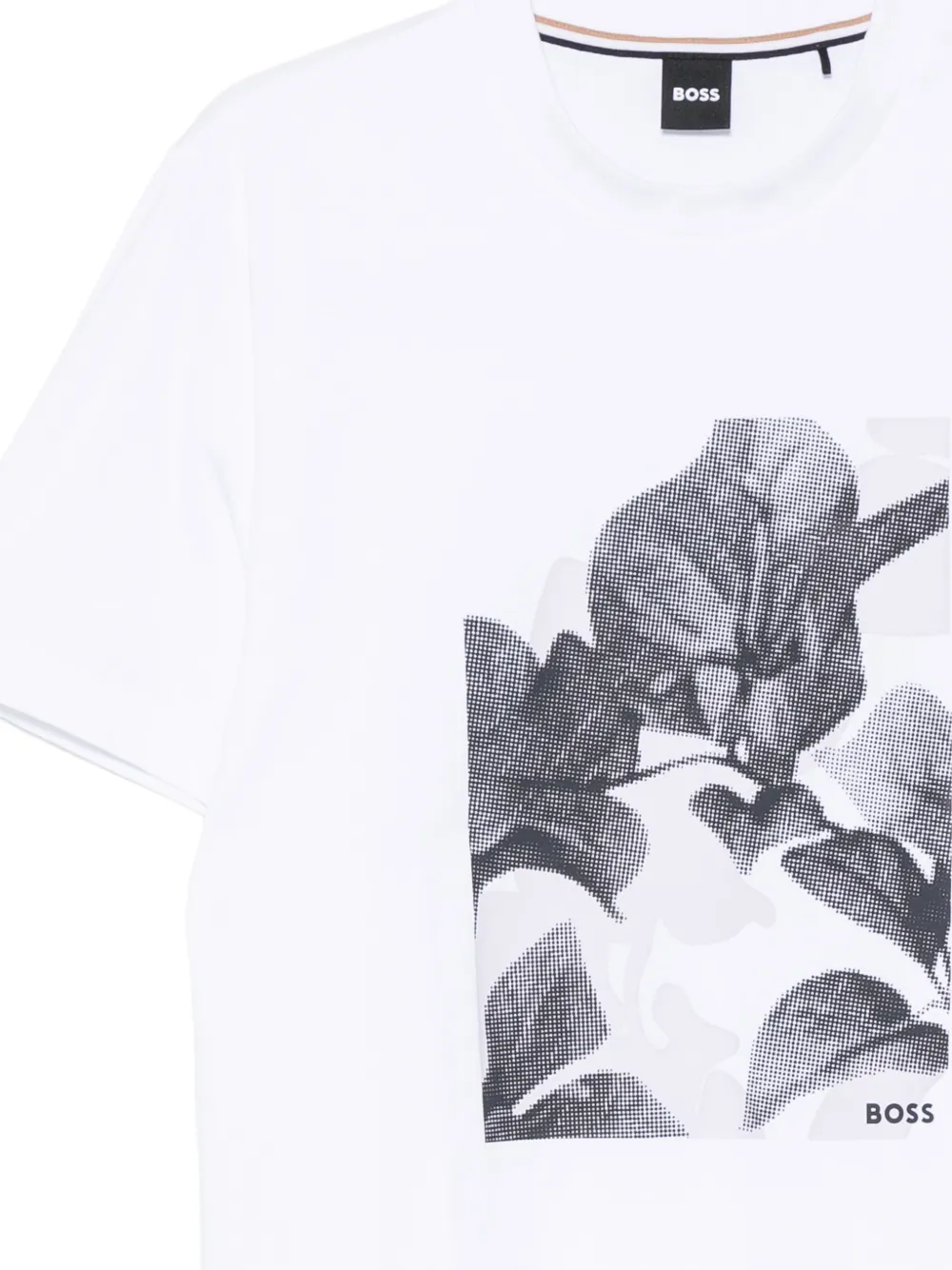 BOSS T-shirt met grafische print Wit