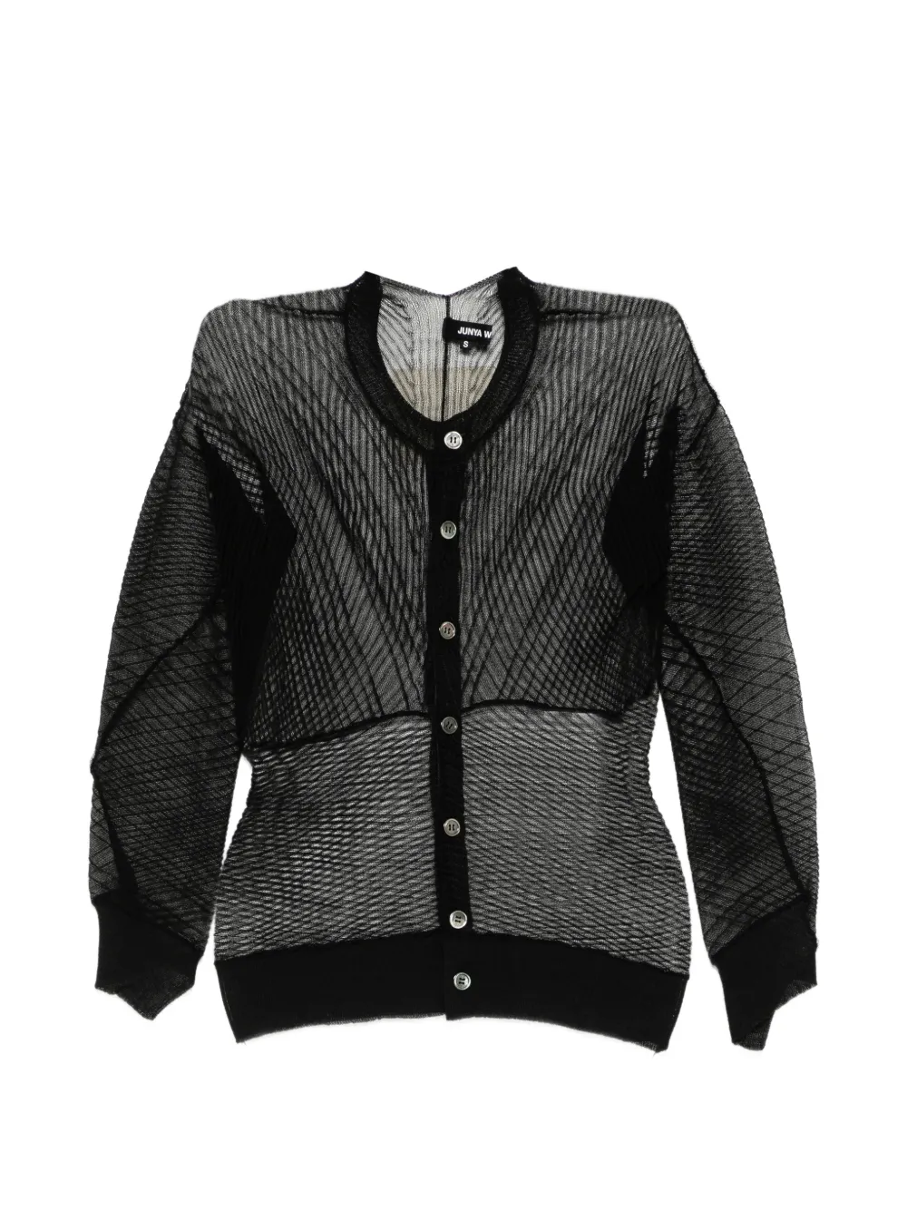 Junya Watanabe Cardigan in rete - Nero