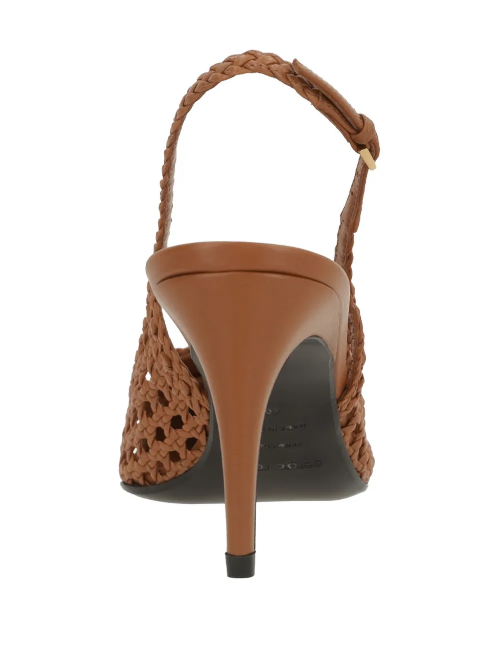 Sergio Rossi woven-design buckle-fastening pumps Bruin