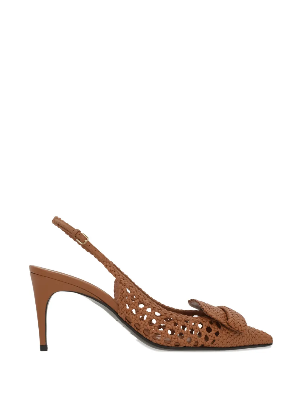 Sergio Rossi woven-design buckle-fastening pumps Bruin