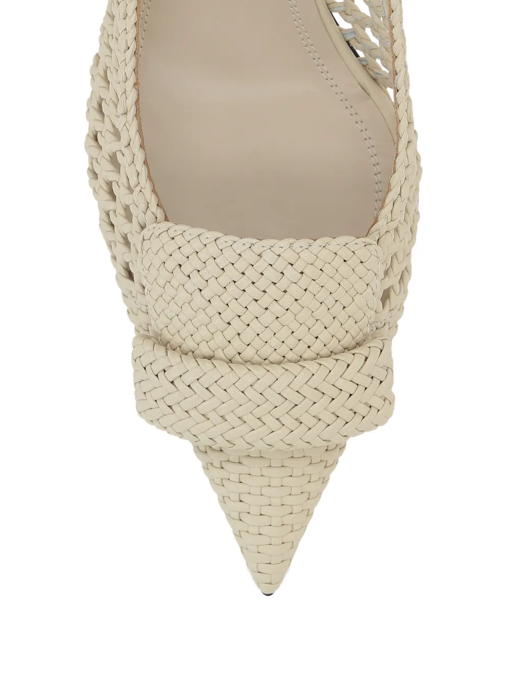 Sergio Rossi woven bow-detail pumps Beige