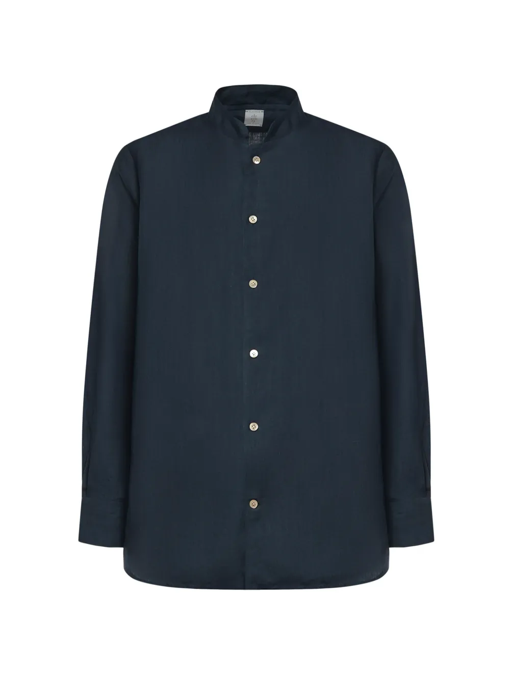 Eleventy mandarin-collar long-sleeve shirt - Blu