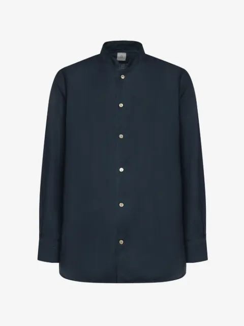 Eleventy mandarin-collar long-sleeve shirt