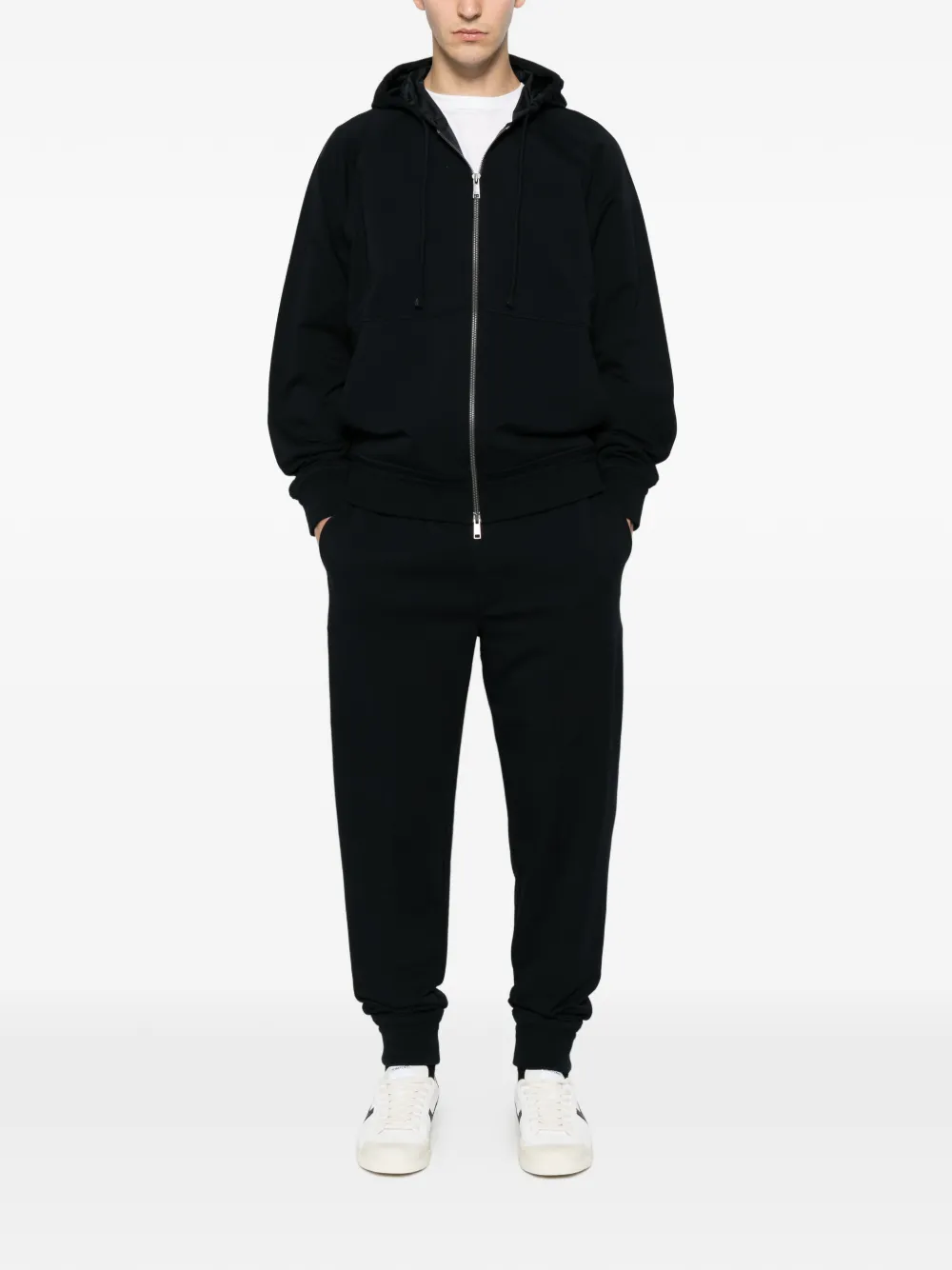 Zegna Hoodie van katoen-jerseymix Blauw