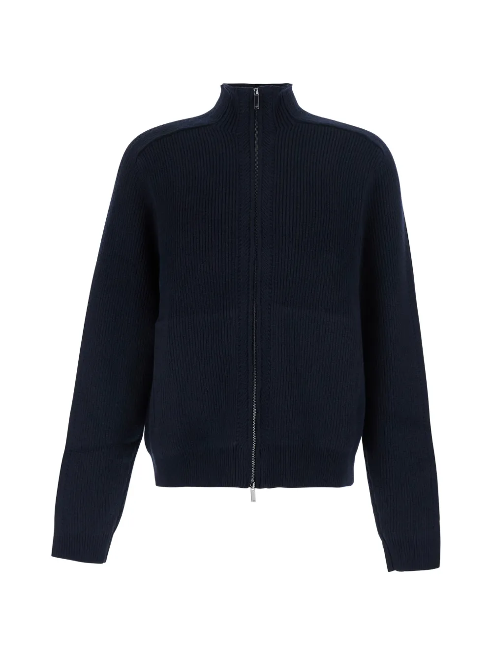 Emporio Armani ribbed-knit zip-up cardigan