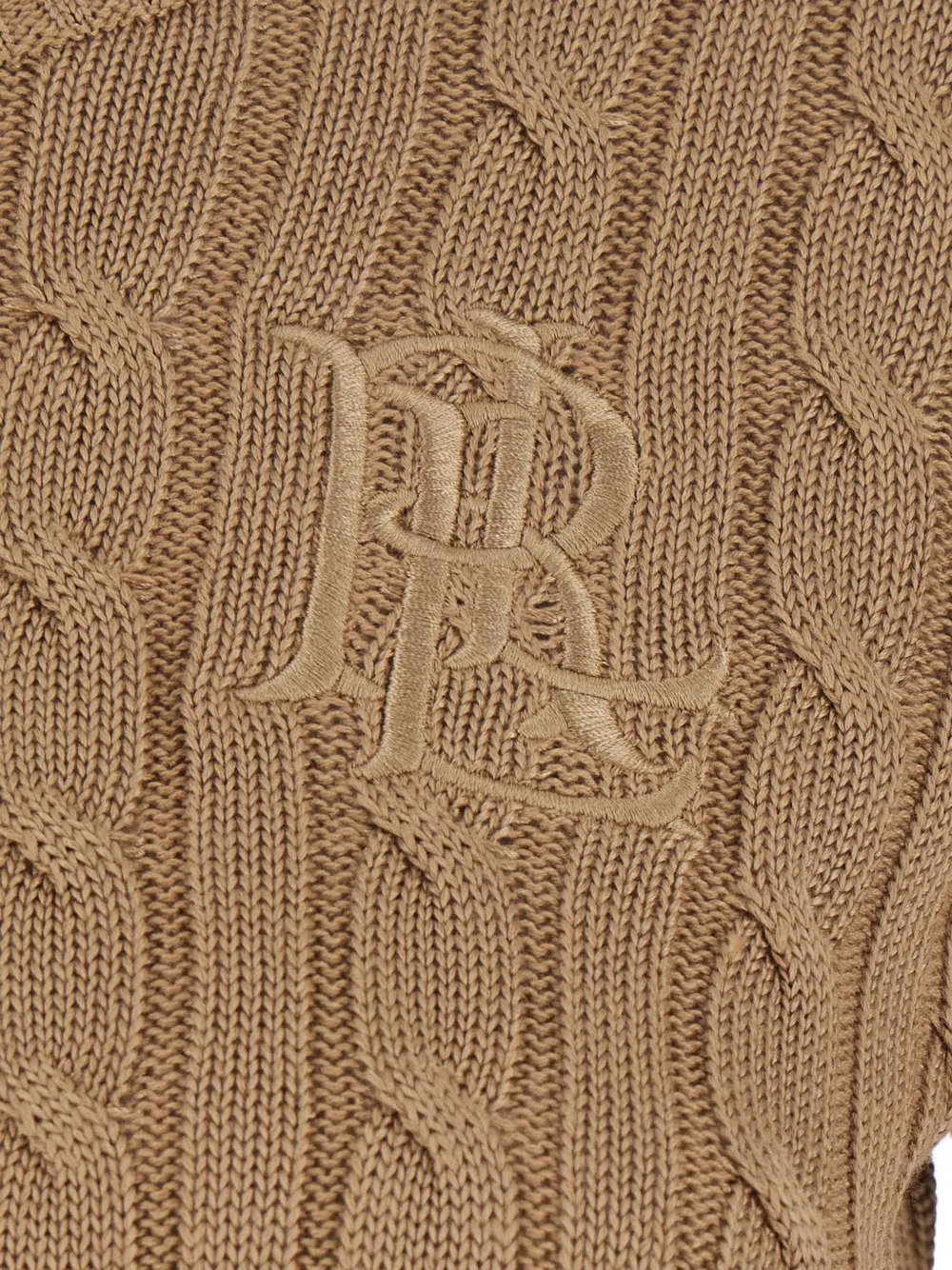 Lauren Ralph Lauren Kabelgebreide trui met knoopdetail Beige