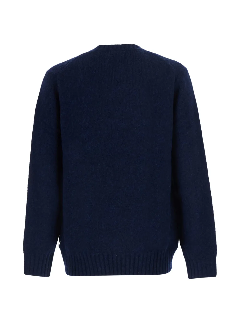 NN07 Lee gebreide trui met geribbelde afwerking Blauw