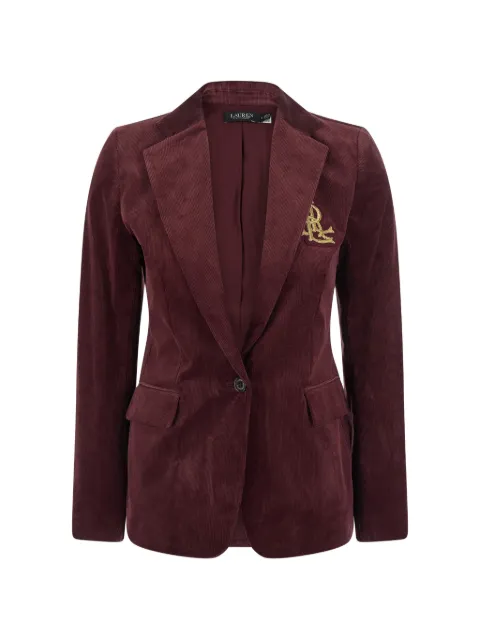 Lauren Ralph Lauren logo-patch corduroy blazer