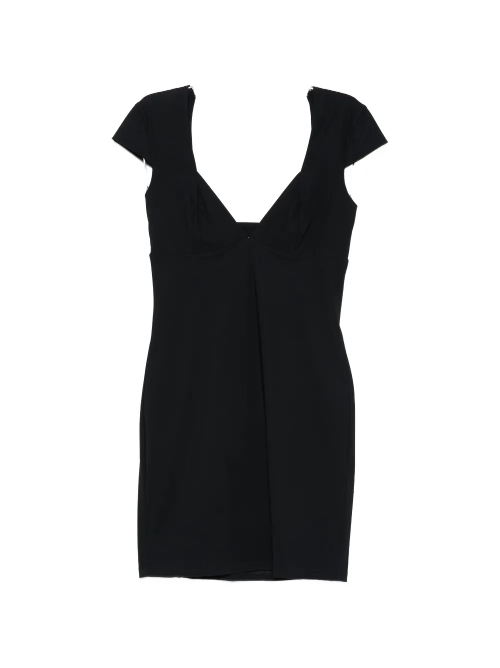 Patrizia Pepe V-neck open-back mini dress - Nero