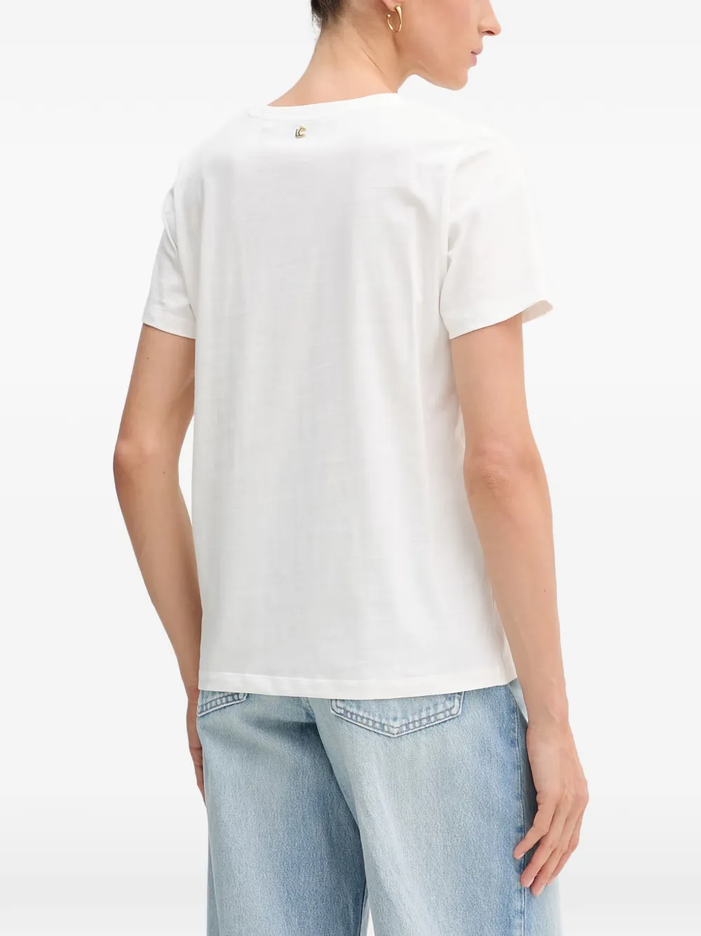 Lola Casademunt T-shirt verfraaid met kralen en print Wit