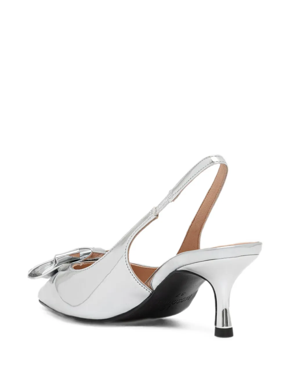 Love Moschino bow-detail slingback pumps Zilver