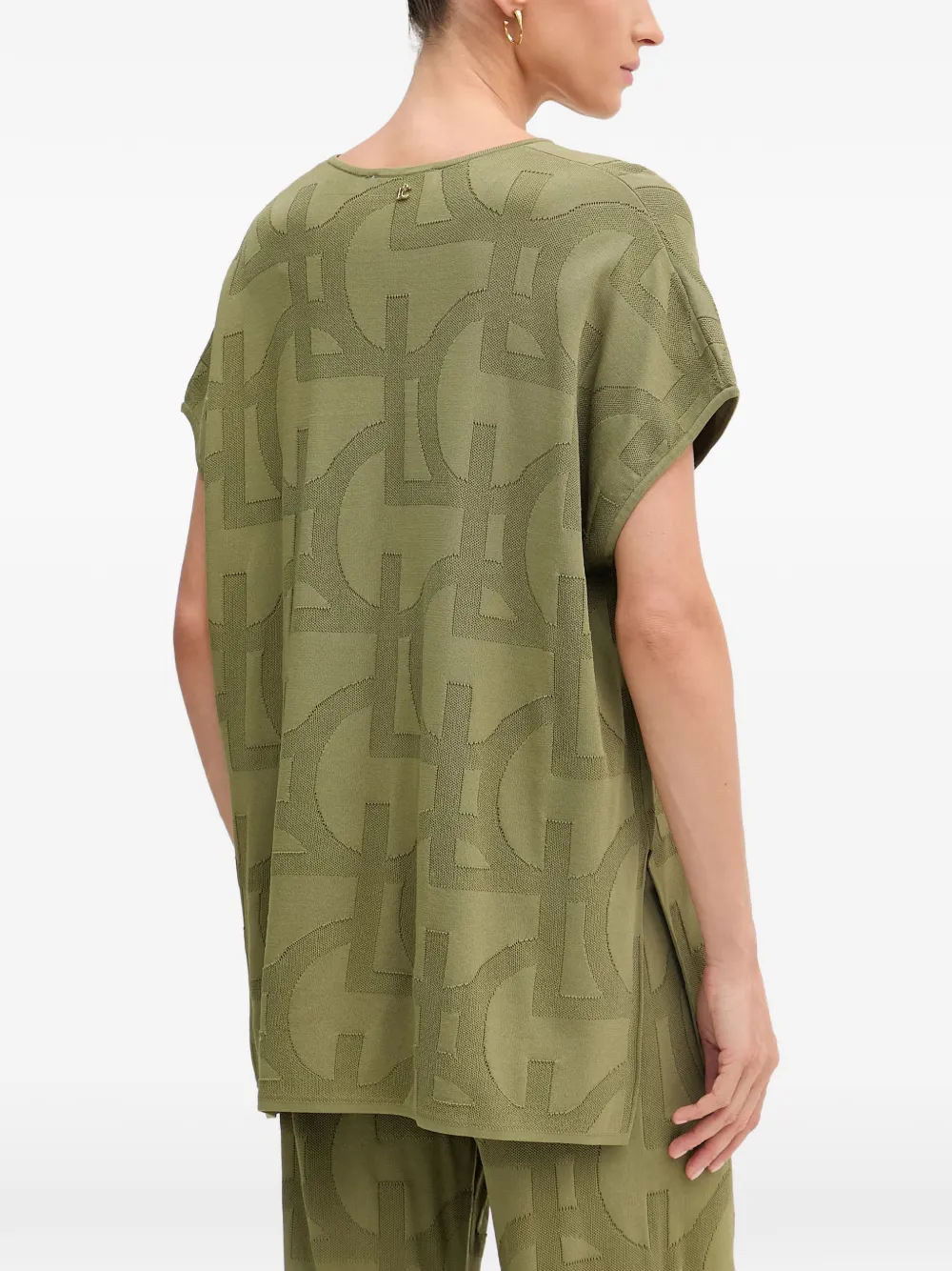 Lola Casademunt T-shirt met logo-jacquard Groen