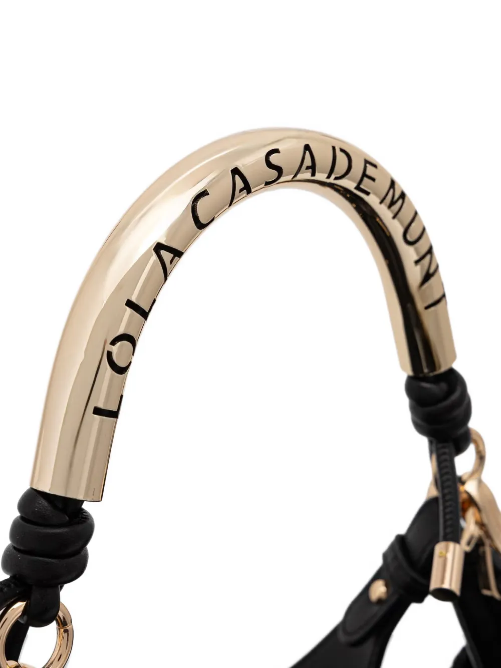Lola Casademunt Geweven shopper met raffia-effect Zwart