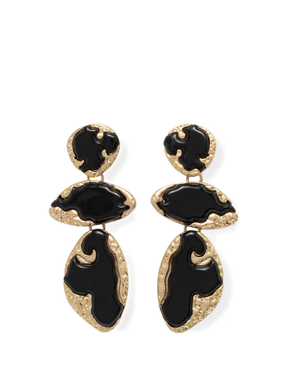 Lola Casademunt hammered-effect drop earrings - Oro