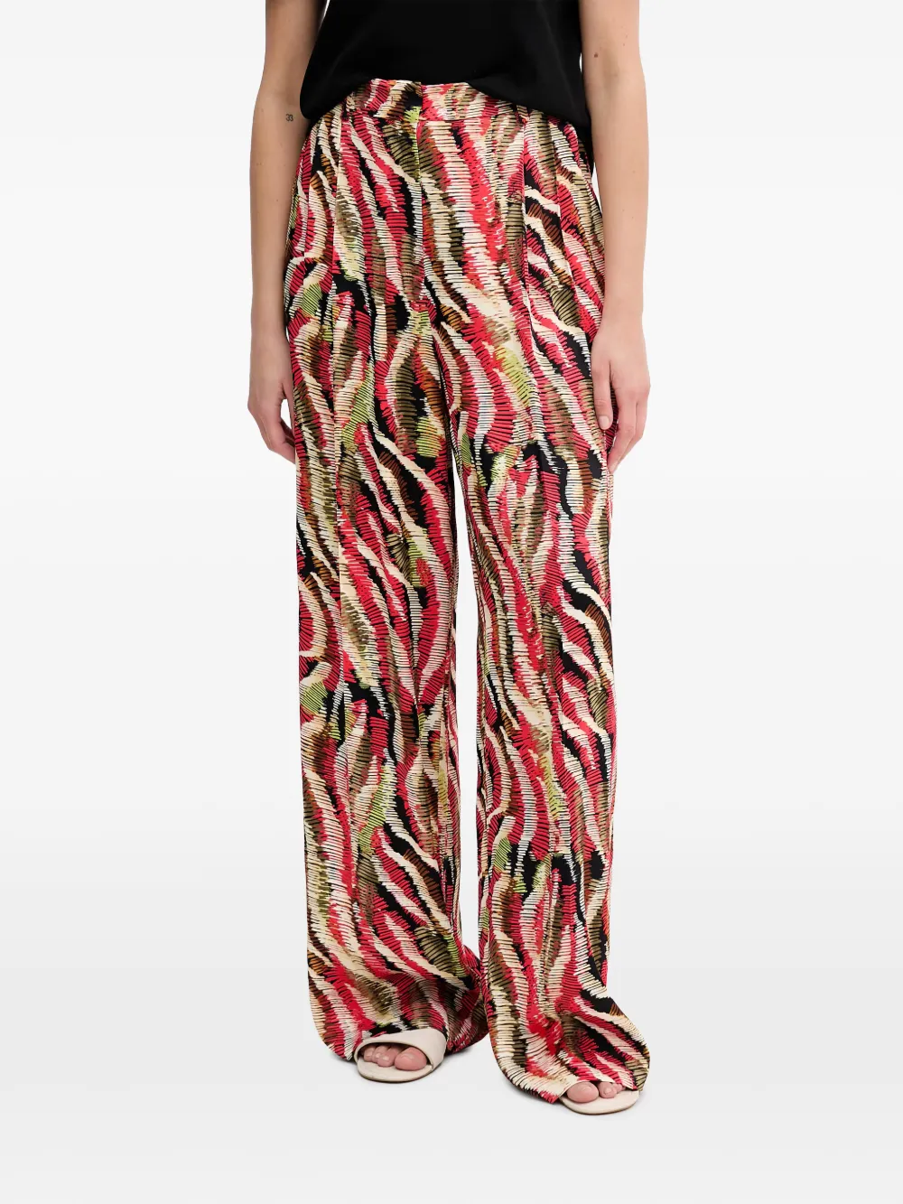 Lola Casademunt abstract-print wide-leg trousers