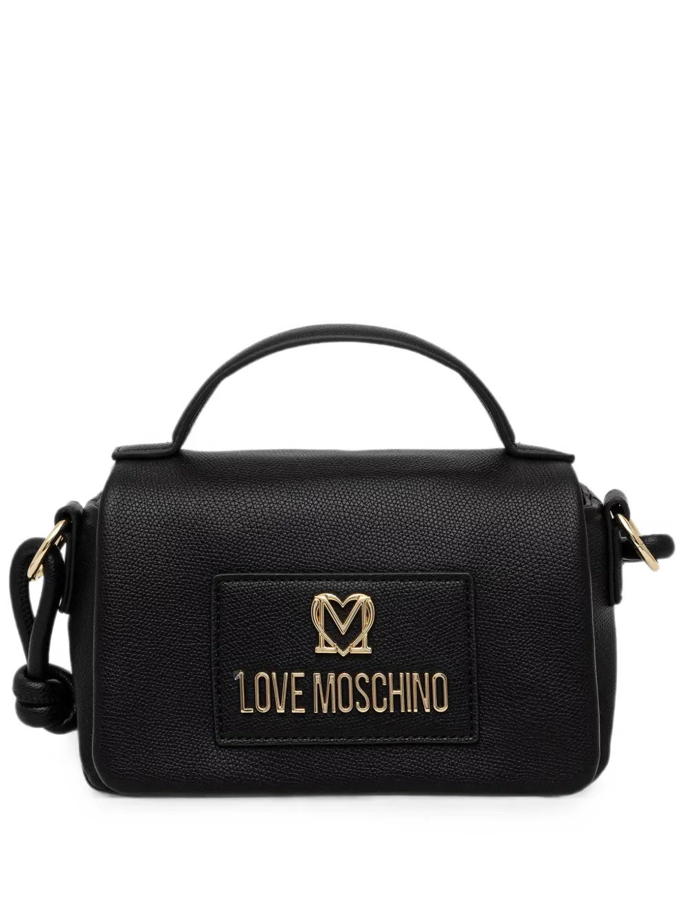 Love Moschino logo-plaque tote bag - Nero